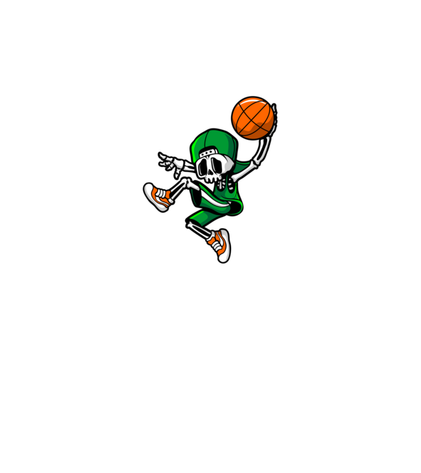 BasketBone minta fekete pólón