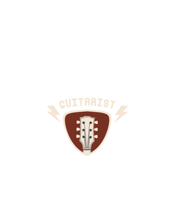 Gitáros minta fekete pólón