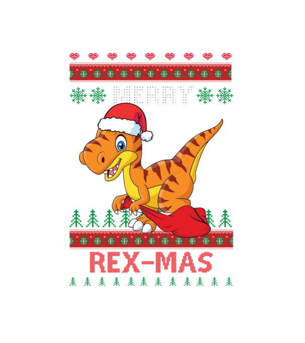 Merry Rexmas minta fehér pólón