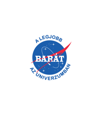 A legjobb barát az univerzumban minta fehér pólón
