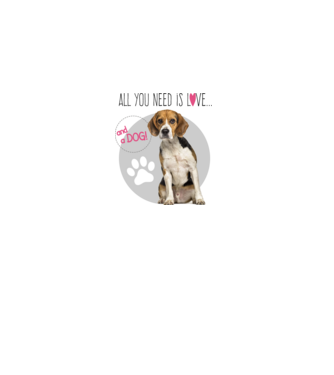 Beagle minta fehér pólón