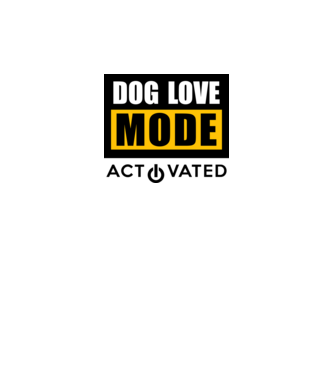 Dog love mode activated minta fehér pólón