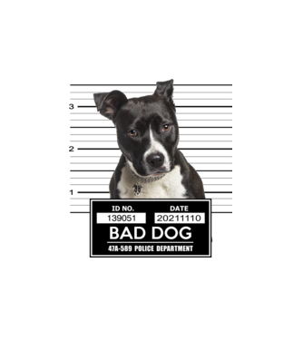 American staffordshire terrier - Bad Dog minta fehér pólón