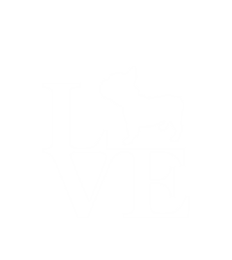 Love Francia Bulldog minta fehér pólón