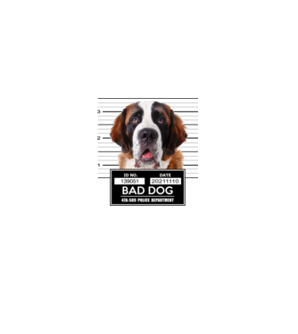Bernáthegyi - Bad Dog minta fehér pólón