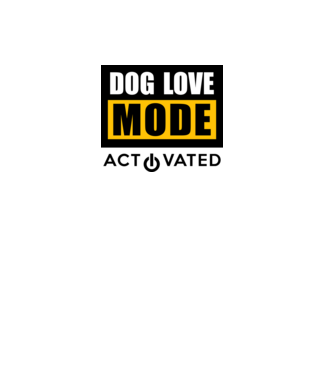 Dog love mode activated minta fehér pólón