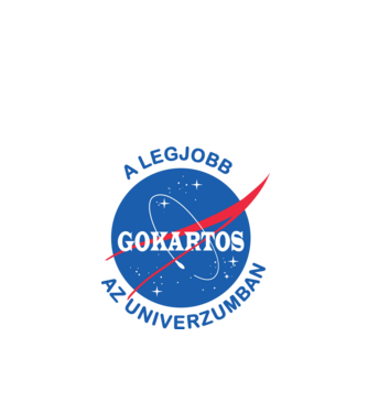 A legjobb gokartos az univerzumban minta fehér pólón