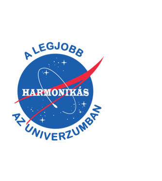 Legjobb harmonikás az univerzumban minta fehér pólón