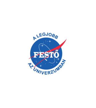 A legjobb festő az univerzumban minta fehér pólón