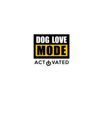 Dog love mode activated minta fehér pólón