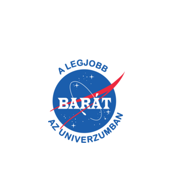 A legjobb barát az univerzumban minta fehér pólón