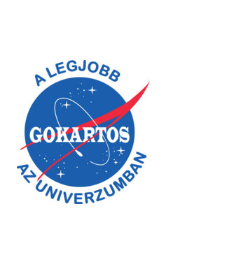 A legjobb gokartos az univerzumban minta fekete pólón