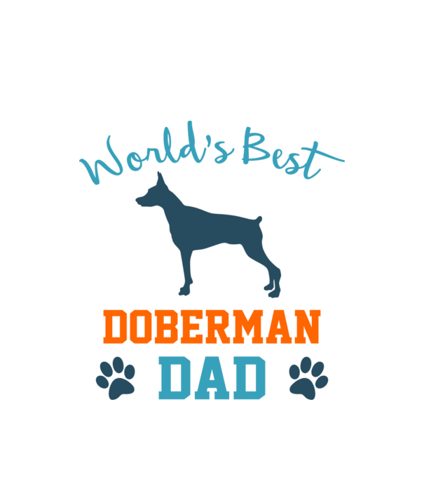 World's Best Doberman Dad minta fehér pólón