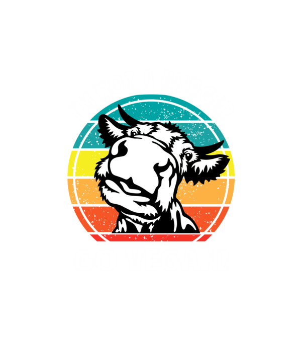 I am not a burger Go Vegan! minta fehér pólón