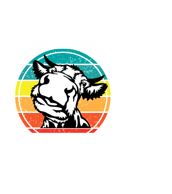 I am not a burger Go Vegan! minta fekete pólón