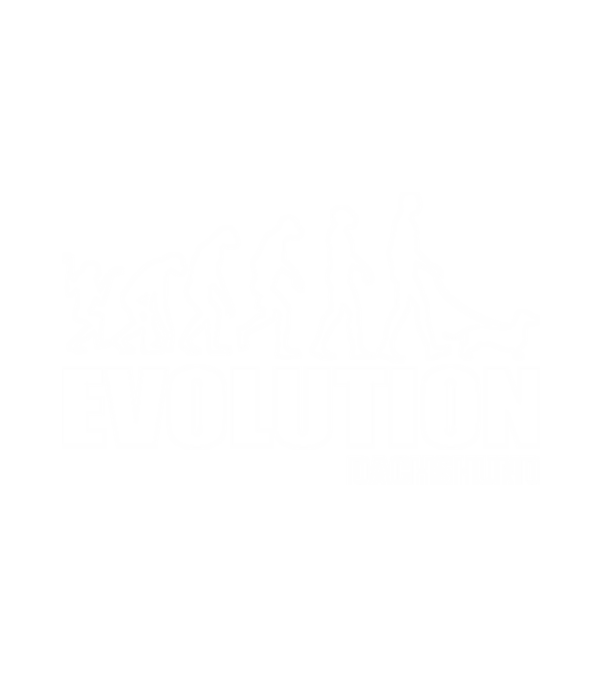 Evolution Dachshund minta fehér pólón