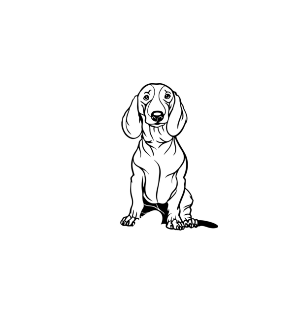 Tacskó Love minta fehér pólón