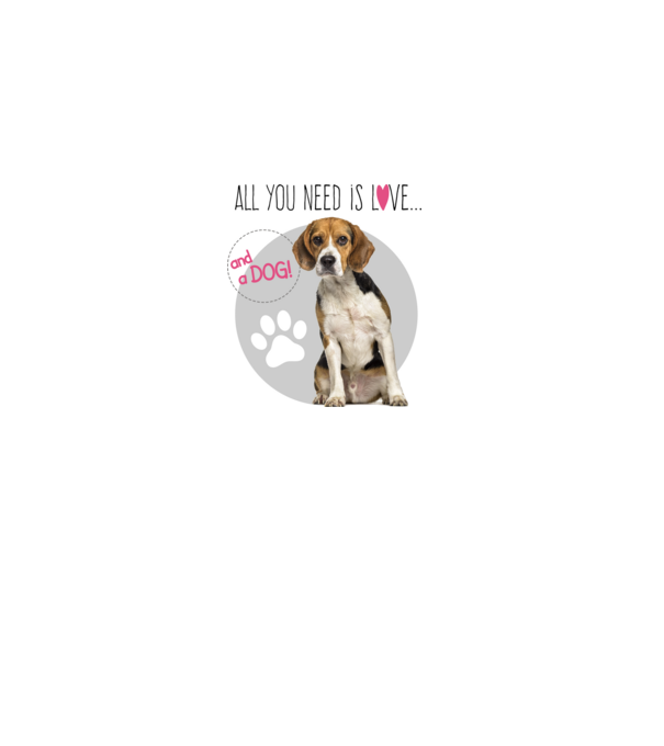 Beagle minta homokszín pólón
