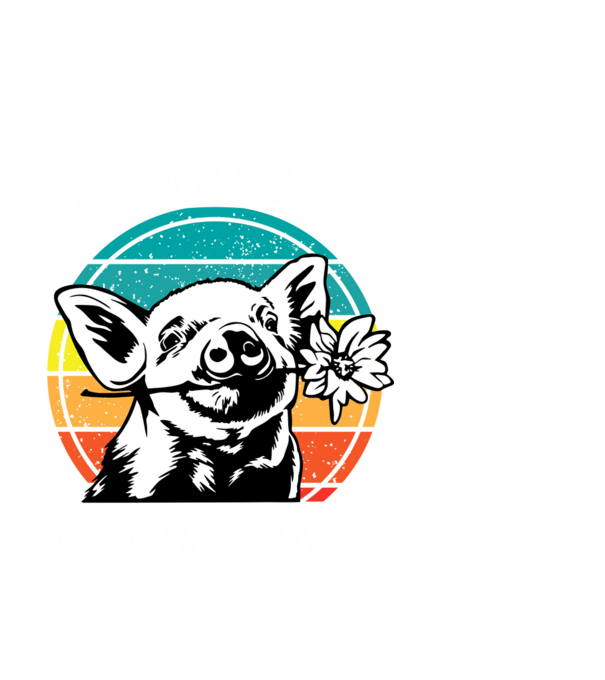 I'm not a burger - Go vegan! minta fekete pólón