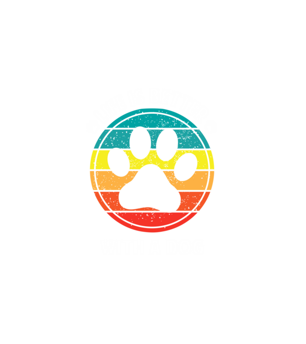 Life is better with a dog minta fehér pólón