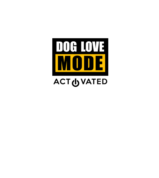 Dog love mode activated minta szürke pólón