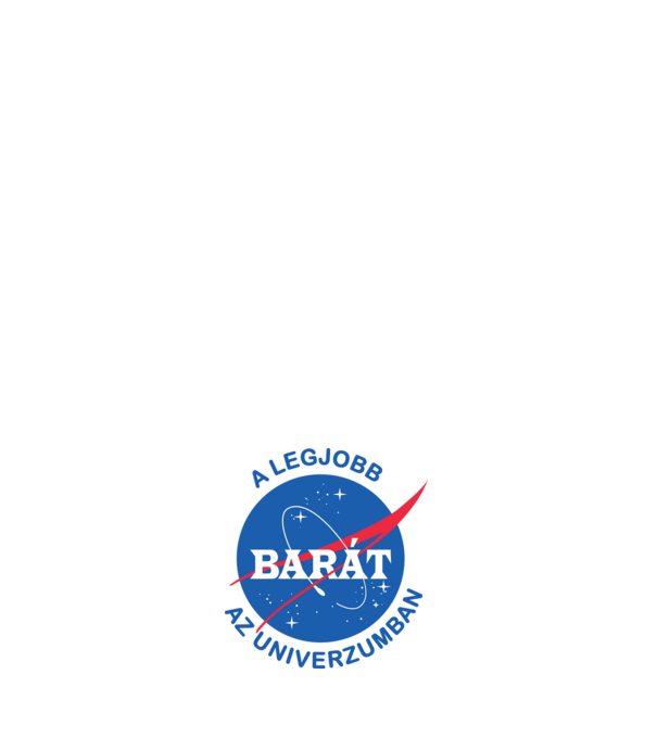A legjobb barát az univerzumban minta fehér pólón