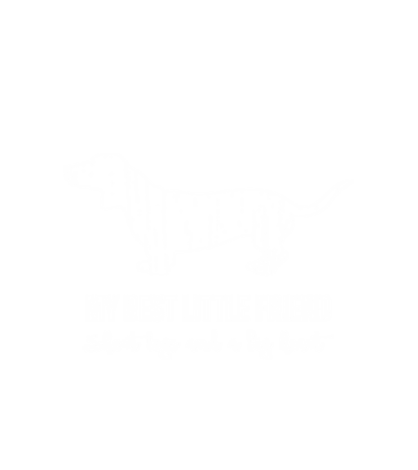 My Best Little Friend minta fehér pólón