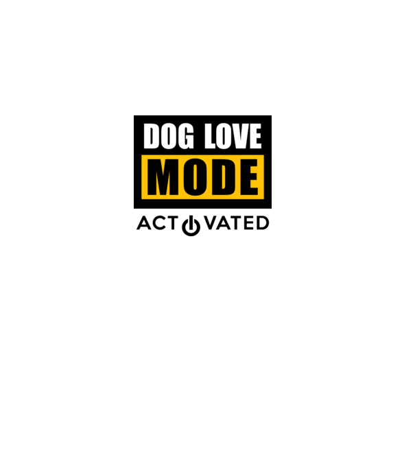 Dog love mode activated minta fehér pólón