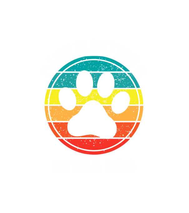Life is better with a dog minta fehér pólón