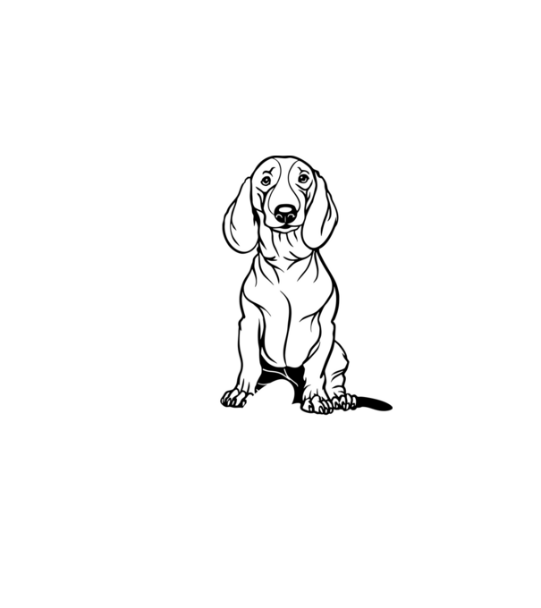 Tacskó Love minta fehér pólón