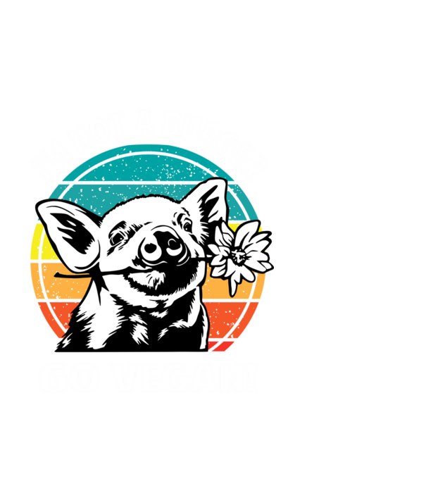 I'm not a burger - Go vegan! minta fekete pólón