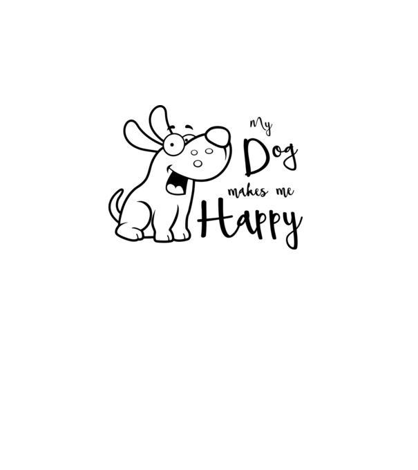 My dog makes me Happy  minta fehér pólón