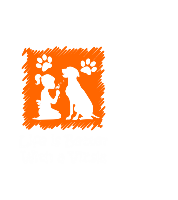 Life is better with a Vizsla minta fehér pólón