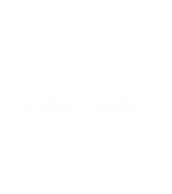 Francia bulldog - Ekg Line minta fehér pólón