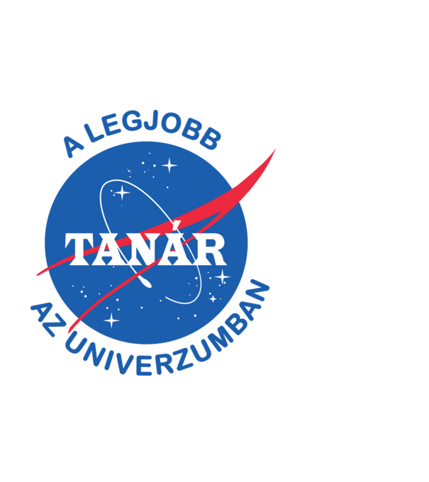 A legjobb tanár az univerzumban minta fekete pólón