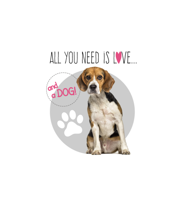 Beagle minta fehér pólón