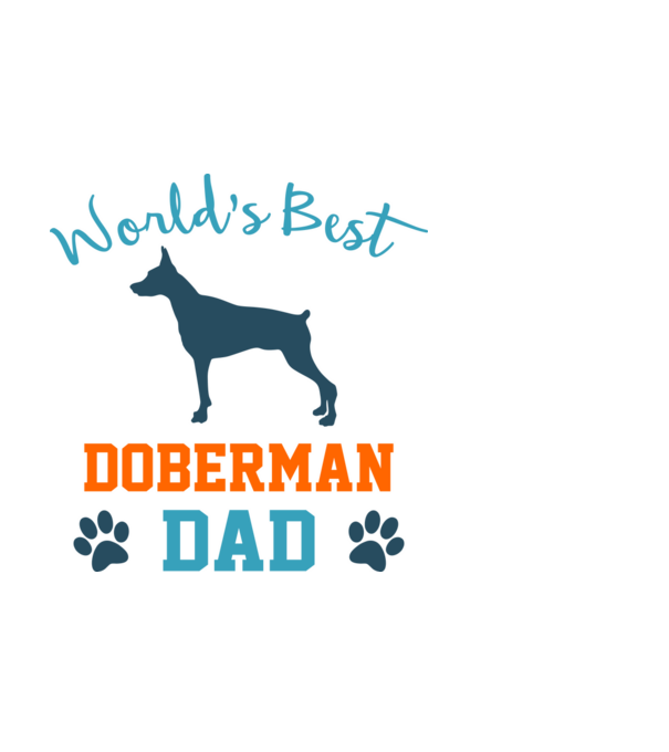 World's Best Doberman Dad minta fehér pólón