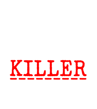 psycho killer minta fehér pólón