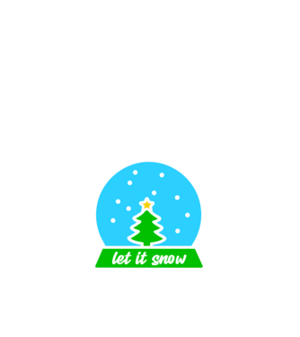 let it snow minta fehér pólón