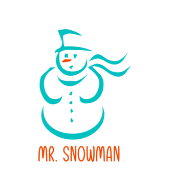 snowman minta fehér pólón