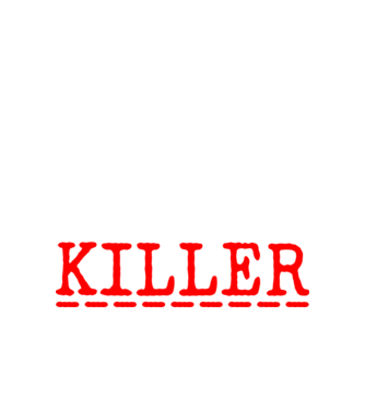 psycho killer minta fehér pólón
