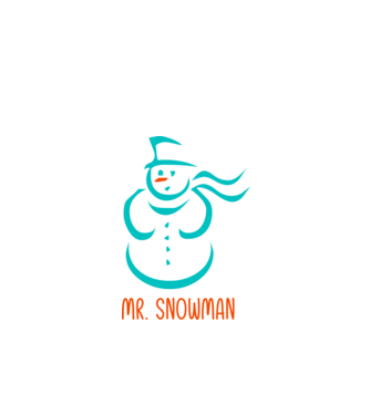 snowman minta fehér pólón