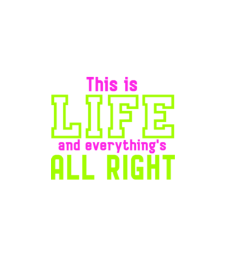 this is life minta fekete pólón