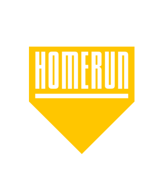 home run minta fehér pólón