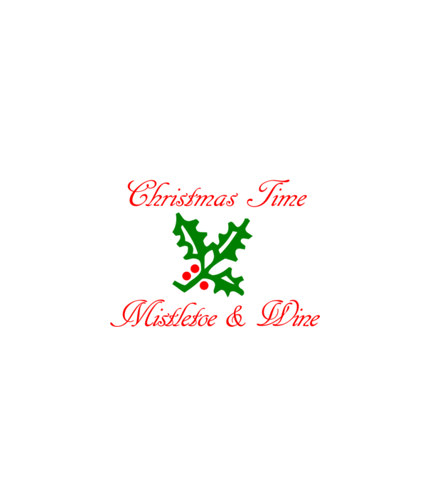 mistletoe minta fekete pólón