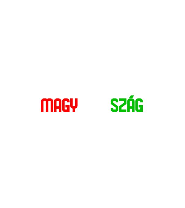 magy aror szág minta fehér pólón