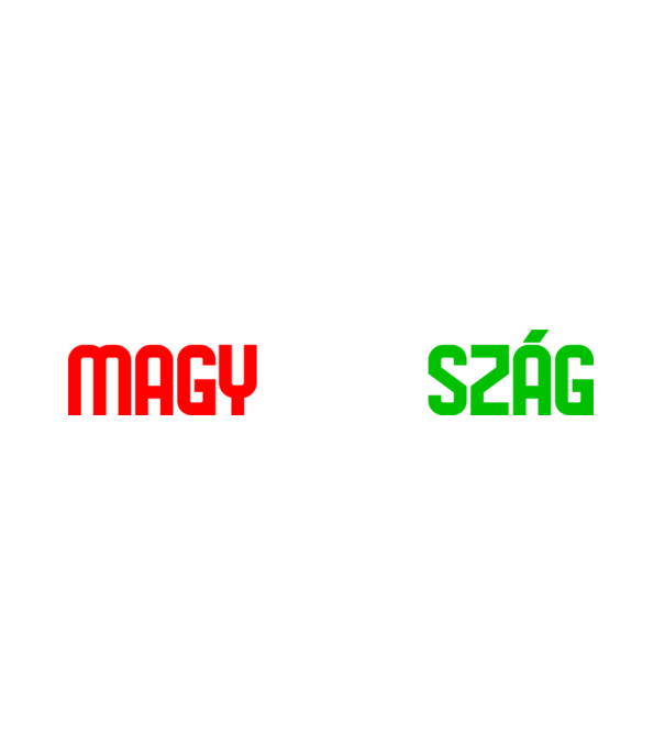 magy aror szág minta fehér pólón