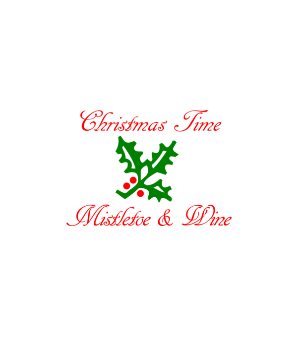 mistletoe minta fehér pólón