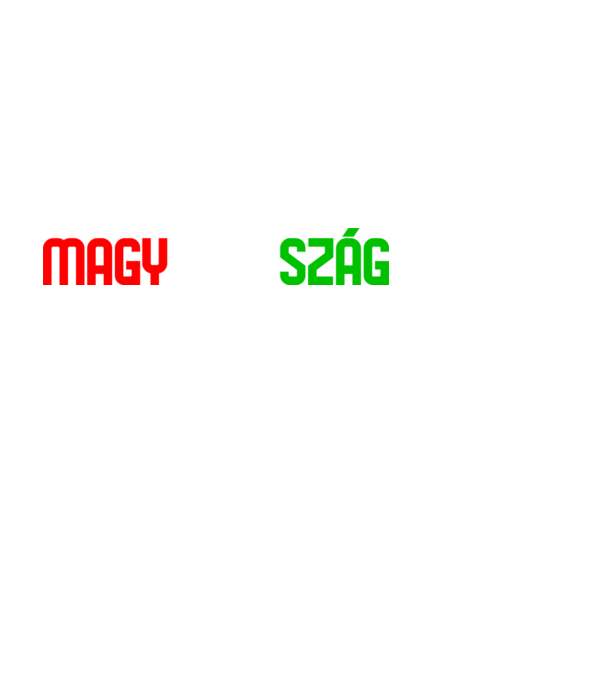 magy aror szág minta fekete pólón