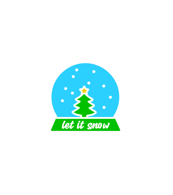 let it snow minta fehér pólón